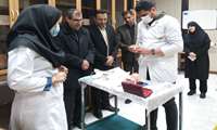 بازدید رییس دانشکده پیراپزشکی از روند برگزاری آزمون آسکی دانشجویان هوشبری