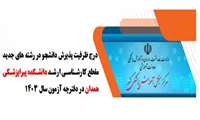 پذیرش دانشجو در رشته های تحصیلات تکمیلی جدید دانشکده پیراپزشکی از مهر ۱۴۰۳     